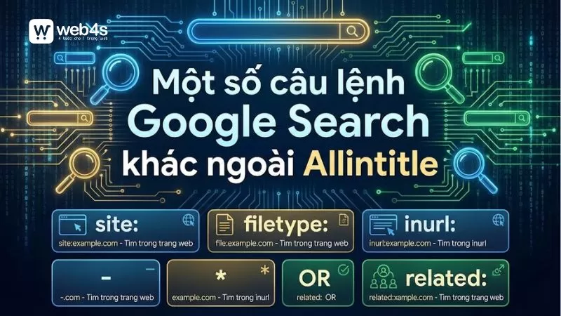 Một số c&acirc;u lệnh Google Search kh&aacute;c ngo&agrave;i Allintitle